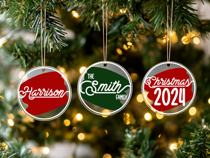 Custom Christmas Ornaments - Bundle of 5